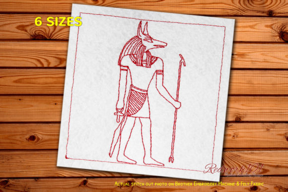 Ancient God of Egypt Redwork: Design Review for Business