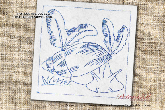 Banana Rasp Snail Redwork: A Seasonal Embroidery Designer Review