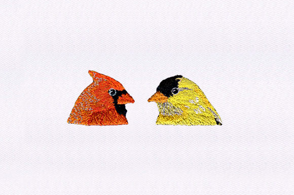 Duo of Birds: A Seasonal Embroidery Design for Holiday Products