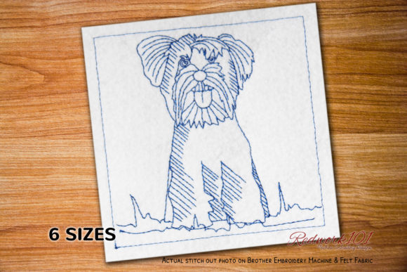 Yorkshire Terrier Dog Redwork: A Designer's Review for Personalized Gifts